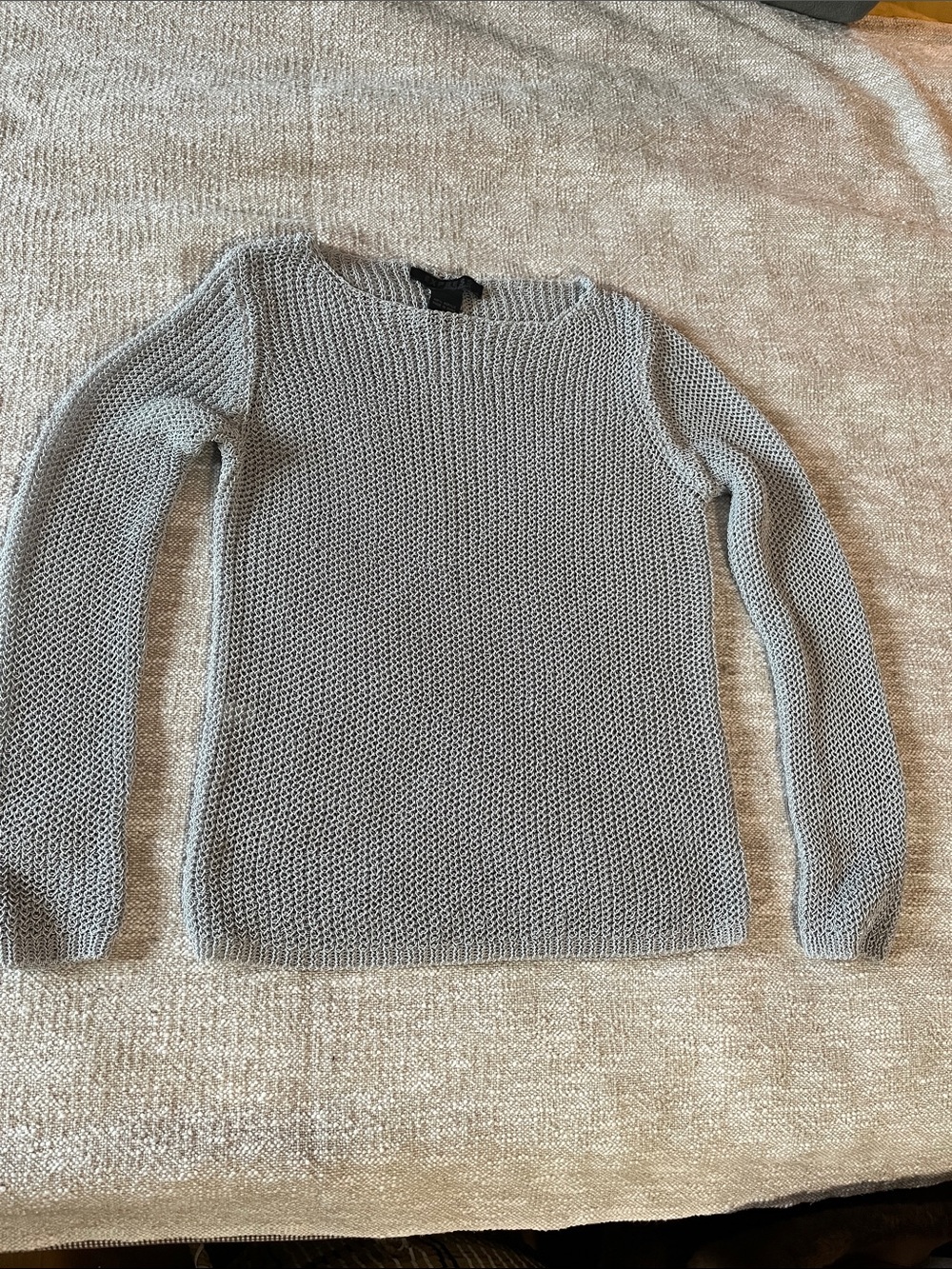 Express light grey crewneck knit sweater